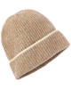 cashmere marl chunky rib knit cashmere hat