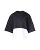 le t-shirt chemise colorblock t-shirt in navy blue cotton