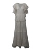 tiered maxi dress in white silk