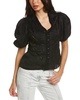 poyra linen-blend shirt