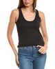 semi relaxed v-neck linen & silk-blend t-shirt