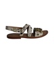 crystal embellishments slingback sandals in animal print ponyhair