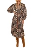 illustration midi tunic dress in geometric multi