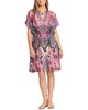 plus thia burnout silk-blend dress
