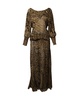 tiger print skirt and blouse set in multicolor viscose