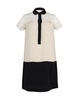 max mara lace panel dress in cream silk