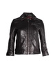 biker jacket in black calf leather