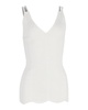 sandro knit sleeveless top in white cotton