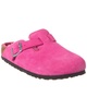 boston vl narrow suede & shearling clog