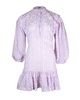 rosiry eyelet striped mini dress in lilac cotton