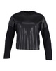 faux leather jumper in black polyester