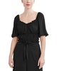 BCBGMAXAZRIA Linen-Blend Top