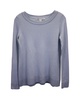 round-neck sweater in light blue cashmere