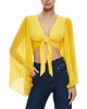 alice + olivia Rochelle Pleated Cropped Top