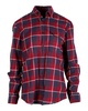 checkered shirt regular fit in red cotton