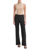high waisted bias pant in black