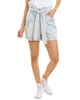 davidson linen-blend short