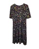 sylvia floral print dress in black silk