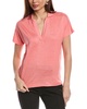 enelina linen-blend polo shirt