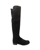 5050 stretch knee boots in black suede