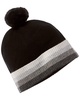 contrast stripe cashmere hat