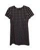 jatinn geometric tile-print shift dress in black wool