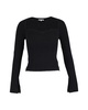sweetheart knitted top in black wool