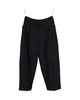 pleated trousers in black cotton