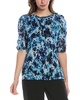 Anne Klein Ruched Elbow Sleeve Top