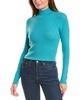 wool & cashmere-blend skinny mock neck jumper
