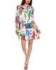 x the beatles leonora silk shirtdress