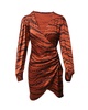 penelope tiger print mini dress in multicolor silk