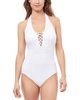 notre dame deep plunge halter one-piece