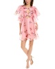 cutout bow front silk a-line dress