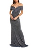 off-the-shoulder stretch faille mermaid gown
