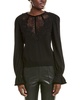 lace-trim wool sweater