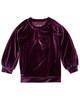 stretch velvet blouson sleeve raglan pullover
