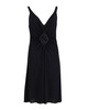 embellished cocktail dress in black acetate