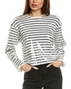 FRAME Denim Striped Sequin Top