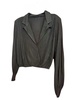 long sleeve shirt top in black stripe