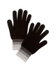 contrast stripe cashmere gloves