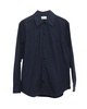 button down shirt in navy blue cotton