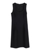 sleeveless shift dress in black wool