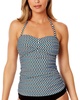 twist front shirred bandeaukini