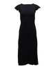 lourdes cut out back dress in black triacetate