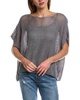 EILEEN FISHER Bateau Neck Cap Sleeve Linen Sweater