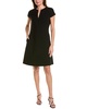 Elie Tahari Dart Neck A-Line Dress