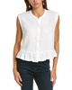 Splendid Alice Button-Down Linen-Blend Tank