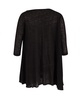 quarter-sleeved mini dress in black linen