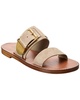 rebecca double strap suede sandal